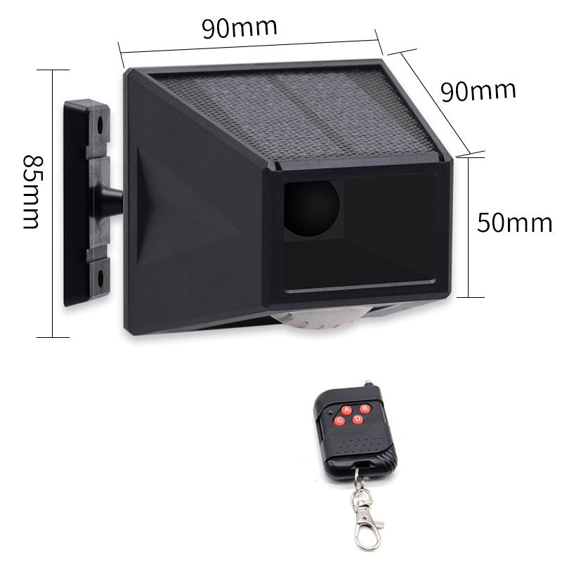 Solar-Powered Infrared Alarm Lamp — Motion Sensor with Remote Control (130dB Siren)