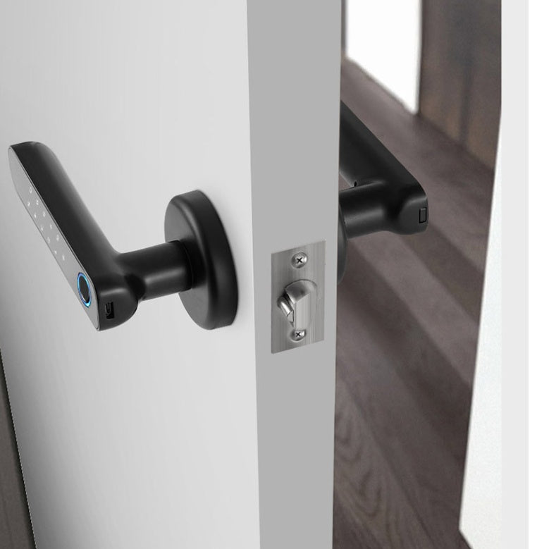 Zinc Alloy Smart Electric Fingerprint Door Handle — Keypad, Fingerprint & App Control