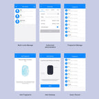 Zinc Alloy Smart Electric Fingerprint Door Handle — Keypad, Fingerprint & App Control