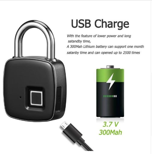 Fingerprint padlock smart lock anti-theft padlock