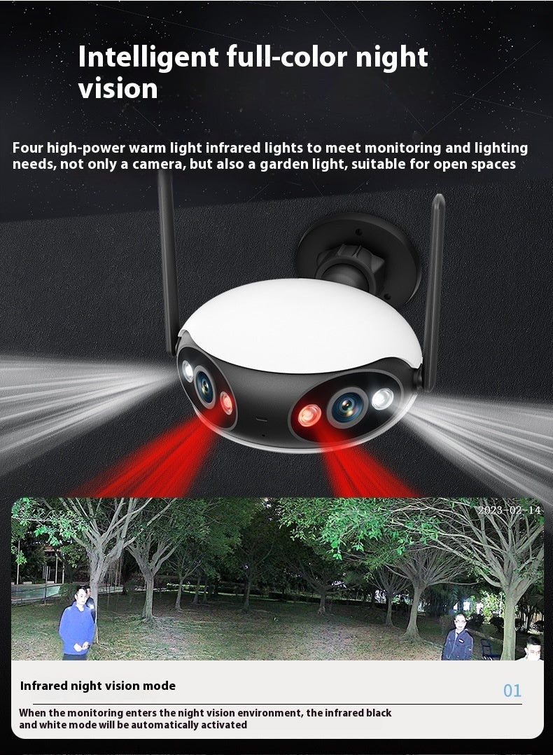 Binocular Splicing Screen Wireless Surveillance Camera