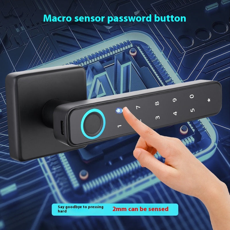 Tuya Wi-Fi Smart Fingerprint Door Lock — Touch Keypad, Bluetooth, and Normally Open Mode