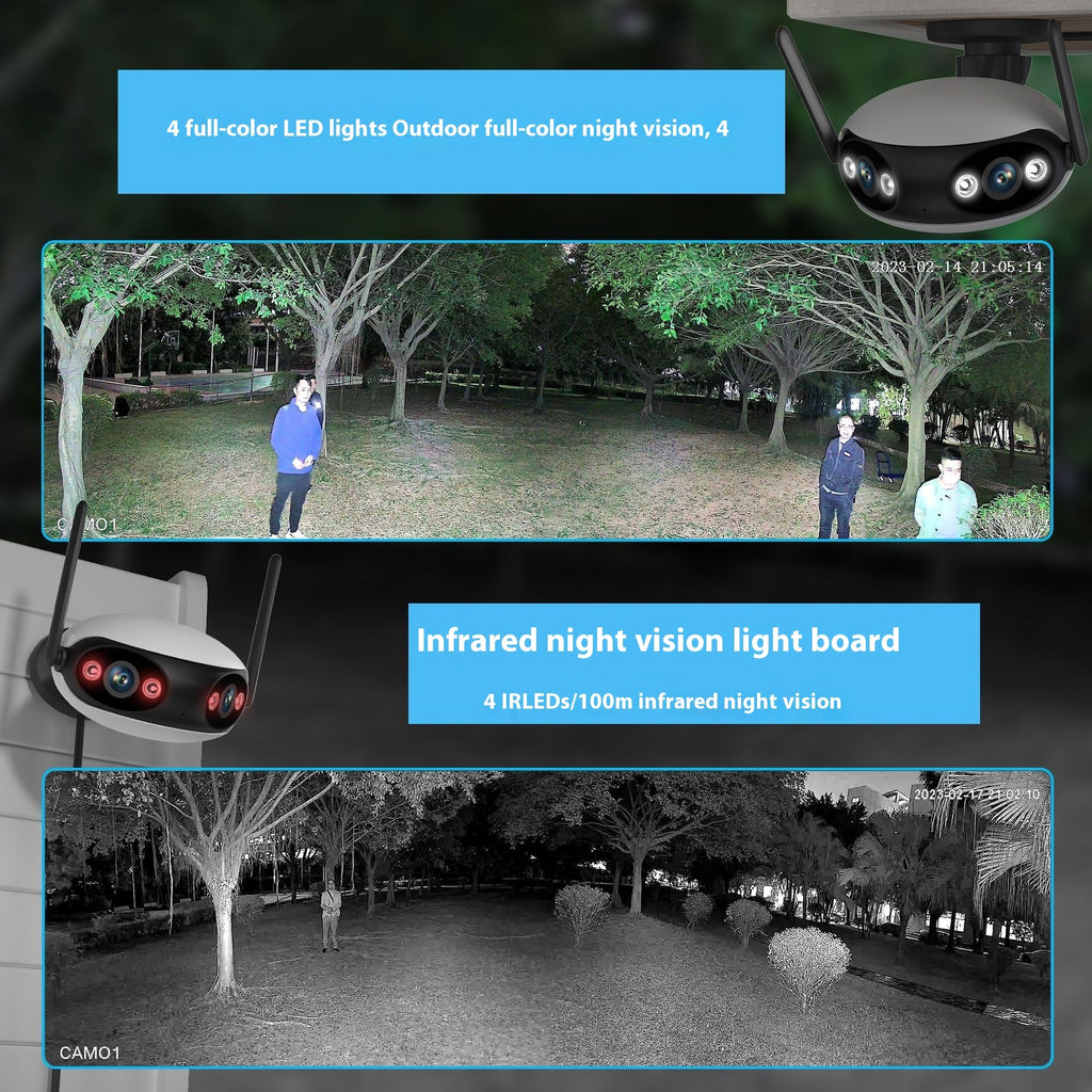 Binocular Splicing Screen Wireless Surveillance Camera