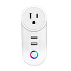 Smart Outlet Dual Mode WiFi 3 Outlets WiFi Smart Plug Powerful 10A 2400 Watt Output Individually Controllable USB Alexa Smart Plug Multi-Outlet Through Alexa Google Home