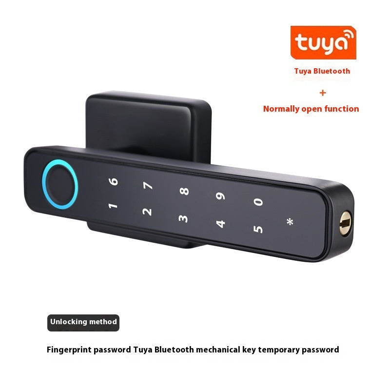 Tuya Wi-Fi Smart Fingerprint Door Lock — Touch Keypad, Bluetooth, and Normally Open Mode