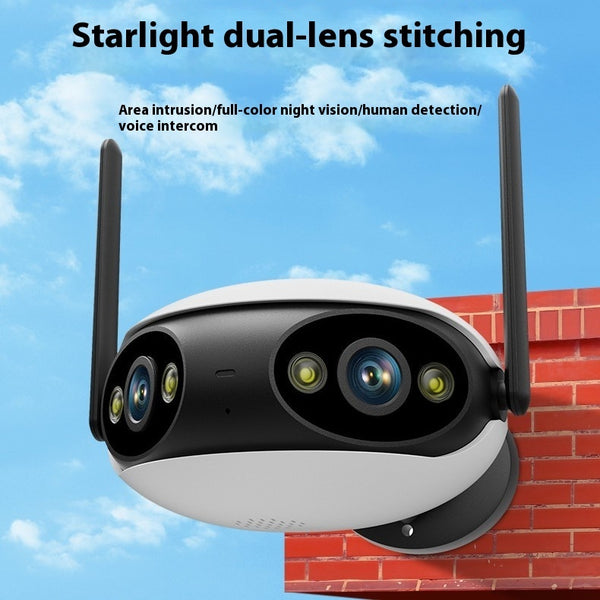 Binocular Splicing Screen Wireless Surveillance Camera