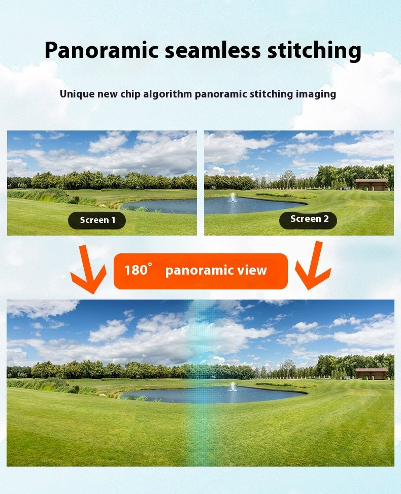 Binocular Splicing Screen Wireless Surveillance Camera