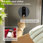 Tuya Smart 1080P WiFi Doorbell Camera with LCD Display & Two-Way Audio